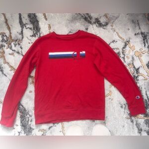 Champion Men's Red Crewneck Sweater